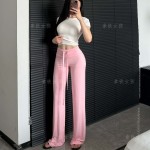 Latte Girl Spring/Summer Fitness Pants Casual High Waist Wide Leg Pants Slimming Women's Versatile Sports Modal Fabric