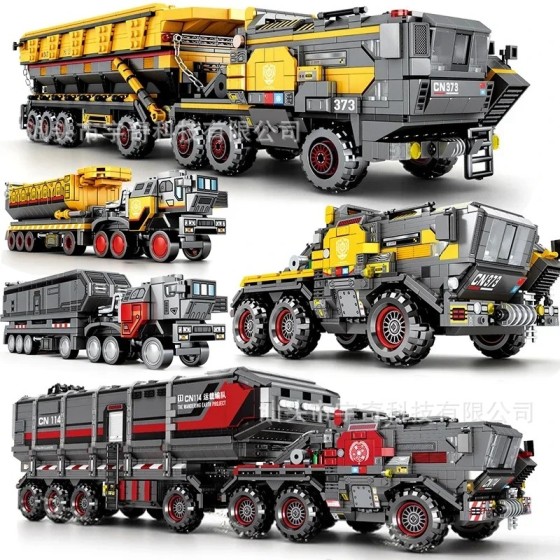 SEMBO 107001-009 The Wandering Earth 2 Officially Licensed Large Transport Vehicle and Troop Carrier Building Block Model