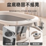 Large Portable Foldable Baby Bathtub for Newborn Infants, Home Use Kids Bath Tub for Children and Toddlers