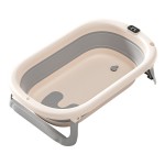 Large Portable Foldable Baby Bathtub for Newborn Infants, Home Use Kids Bath Tub for Children and Toddlers