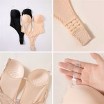 Cross-border Bodysuit Bra with Underwire Comfortable Sexy Backless Bandeau Fashionable European and American Breast Minimizer Bra